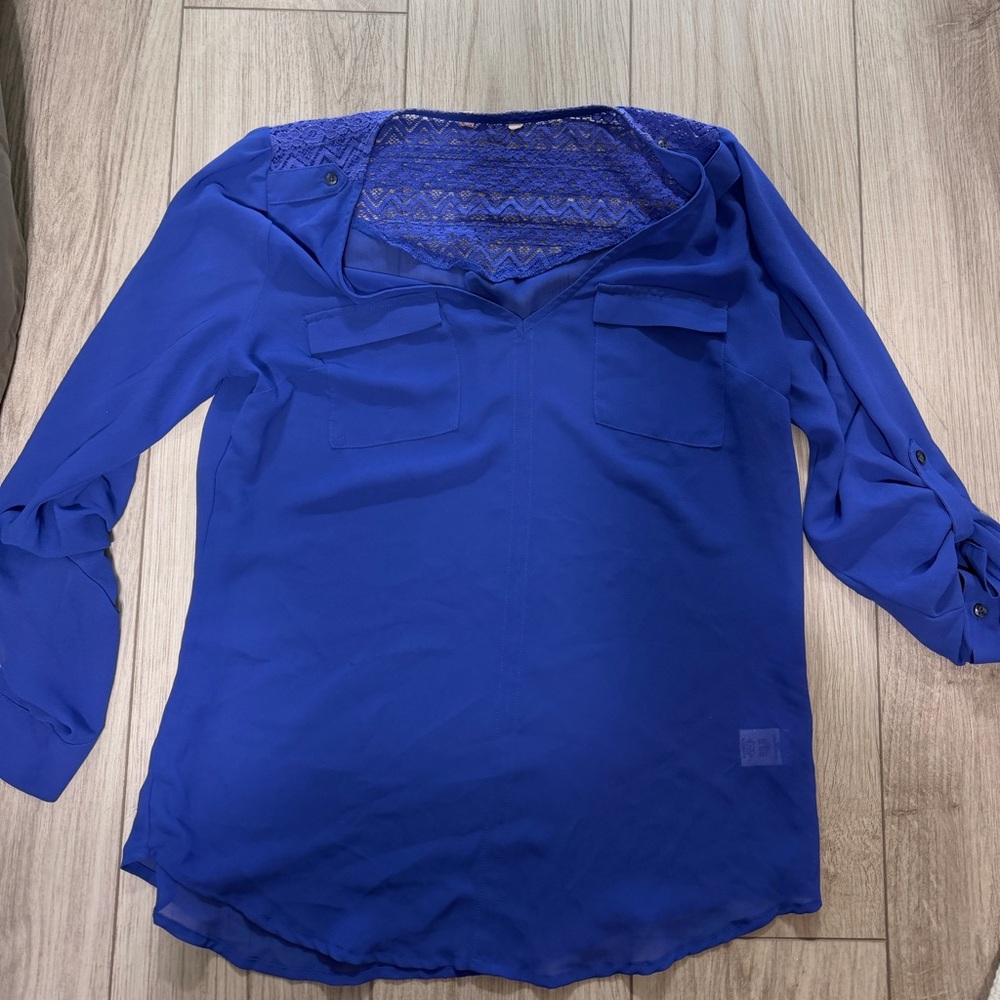 Elegant Blue Women's Top